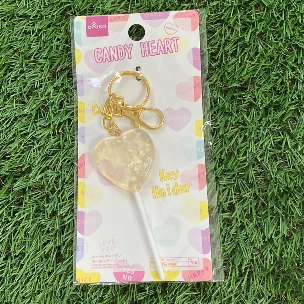CANDY Heart Lollipop Keychain